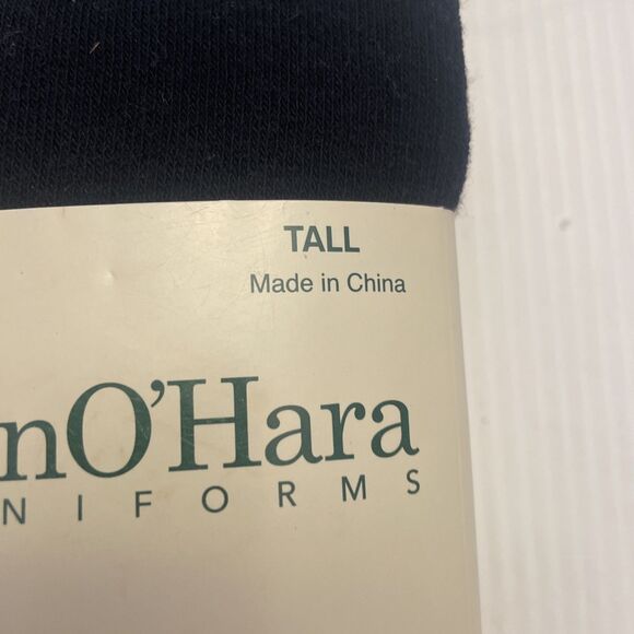 Flynn O’Hara Uniforms Cotton-Spandex Tights Tall Navy - Picture 3 of 5